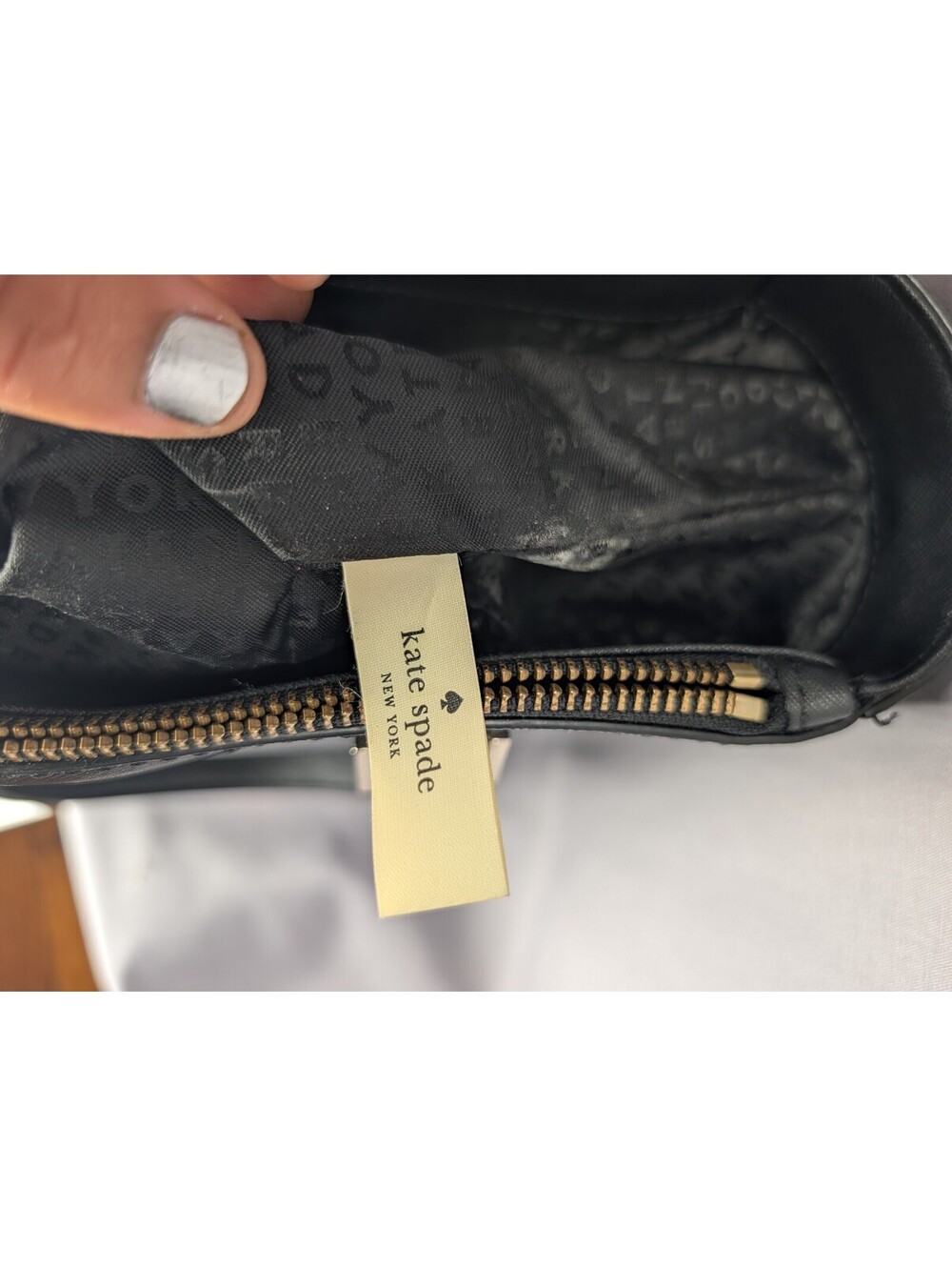 Kate Spade Newbury Lane Black Saffiano Leather Handle Purse - Picture 10 of 11